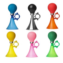 HAICN 6Pcs Manually Bike Bugle Kids Bike Horn Warning Bell Child Bicycle Squeeze Horn Toy for Children Bicycle Gift