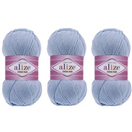 Alize Gold 55% Cotton 45% Acrylic Thread 3 Balls 300g 1082yds Acrylic Knitting Yarn (40)