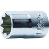 Yamashita Industrial Research Laboratory (Ko-ken) Socket, Double 4 Square 3415A-1/4, Insertion Angle: 0.37 x Total Length: 1.0 inches (26 mm), 1 Piece