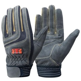 TONBOREX Kevlar Fiber & Cowhide Glove K-505 Navy LL Size Cut-Resistant Glove Para-aramid x Meta-aramid W Knit Ceramic Leather Gun Cut 3D Sewing Glove Fire Brigade Training Firefighting Disaster Rescue