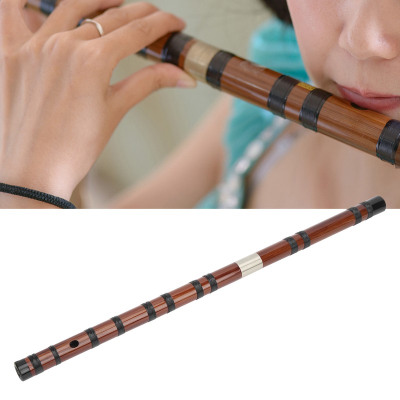 GKey Bamboo Flute Refined Chinese Wind Lettering Instrument Dizi Kit