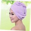 Toalla Microfibra Gorro para Secar El Cabello 70g Morado Fácil