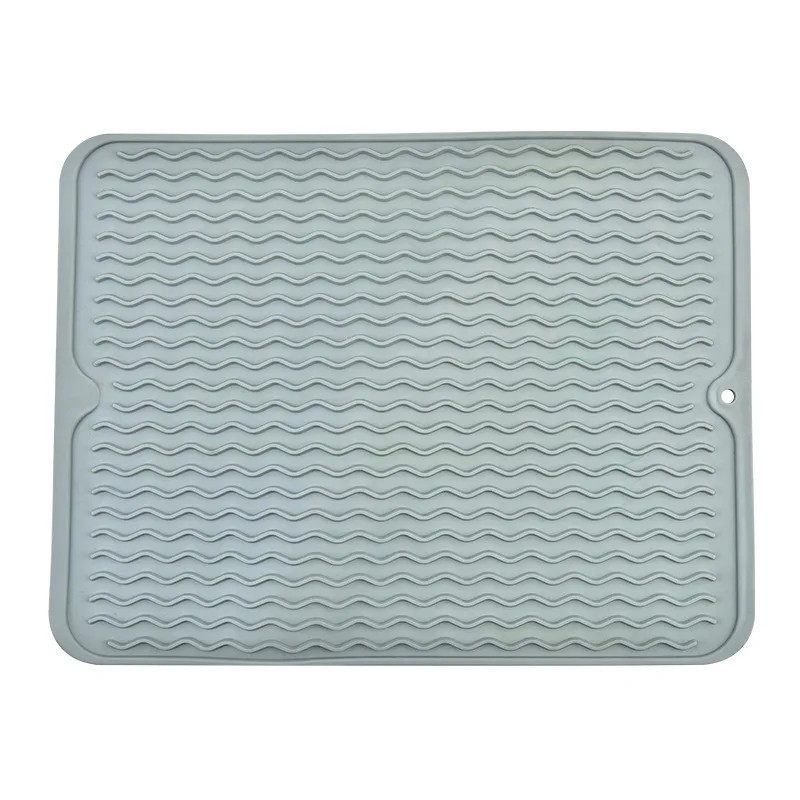 Silicone Dish Drying Mat for Kitchen Counters – Heat-Resistant Drip
