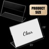 Vicenpal 3.5 x 2.5 Inches Acrylic Sign Holder Slant Back