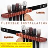HeywoodCabin Premium Walnut Wood Belt Organizer with Sliding System -