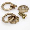 LXZ 6 PCs Vintage Antique Brass Ring Pulls with Hollowed-Out