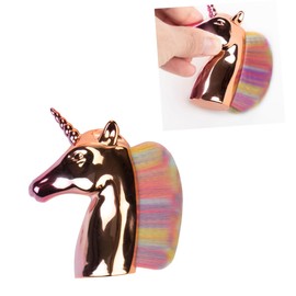 Minkissy Cosmetic Brush Set Rainbow Unicorn Design Double-ended Makeup Brush for Women for Face and Nail