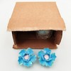 10 PCS 3D Flower Ceramic Tiles,1.6" Handmade Procelain Ceramic Flowers
