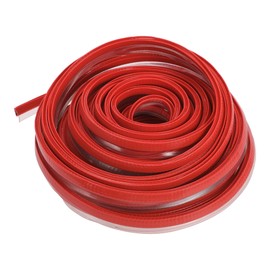 Motoforti Universal Car Door Edge Protective Sealing Strip U-Type Door Scratch Protection Guard, 49.21ft 15m, Anti-scratch Collision, Rubber, Red