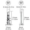 Mbsomnus 60pcs Heavy Duty Plasterboard Fixings Plasterboard Wall Plug with