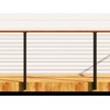 Senmit Cable Railing Post Fascia Mount-Stainless Steel Square Weldless 36"x2"x2"