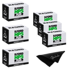 Ilford HP5 Plus 400 Black and White 35mm, 36 Exposures, 6 Rolls-Balveli Cloth-35mm Roll 400 Iso Film Roll-Camera Film