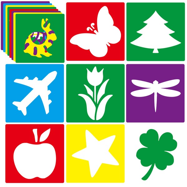 36pcs Large Mixed Stencil for Painting 8 Inches Flower Drawing