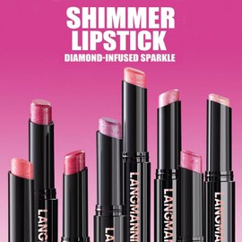 Hyesamyo Pink Red Lipstick For Women Matte Nude Glitter Highly Pigmented Moisturizing Lip stick Waterproof Long Lasting Lipsticks Quick Makeup Lightweight Portable # 01