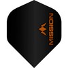 Mission Black Logo Dart Flights - 100 Micron - Standard