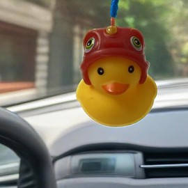 ZJXRMY Rubber Duck Accessories 2PCS Lion Head - Chinese Dance Lion Head Decorations for Rubber Duck Accessories Hang on Car Bag (Put On)