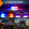 Nilight 8PCS Led Strobe Lights 12LED Red Blue Emergency Light