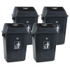Cand 18 Gallon Large Kitchen Plastic Trash Can with Swing