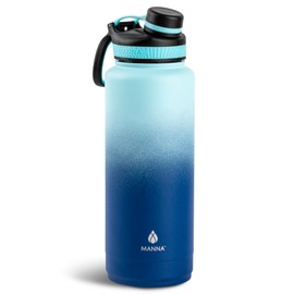 Manna Saratoga Double-wall Insulated Stainless Steel Bottle - 40 Oz - Sky Ombre