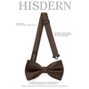 HISDERN Bow Tie Adjustable Brown Bow Ties for Men Pre-Tied