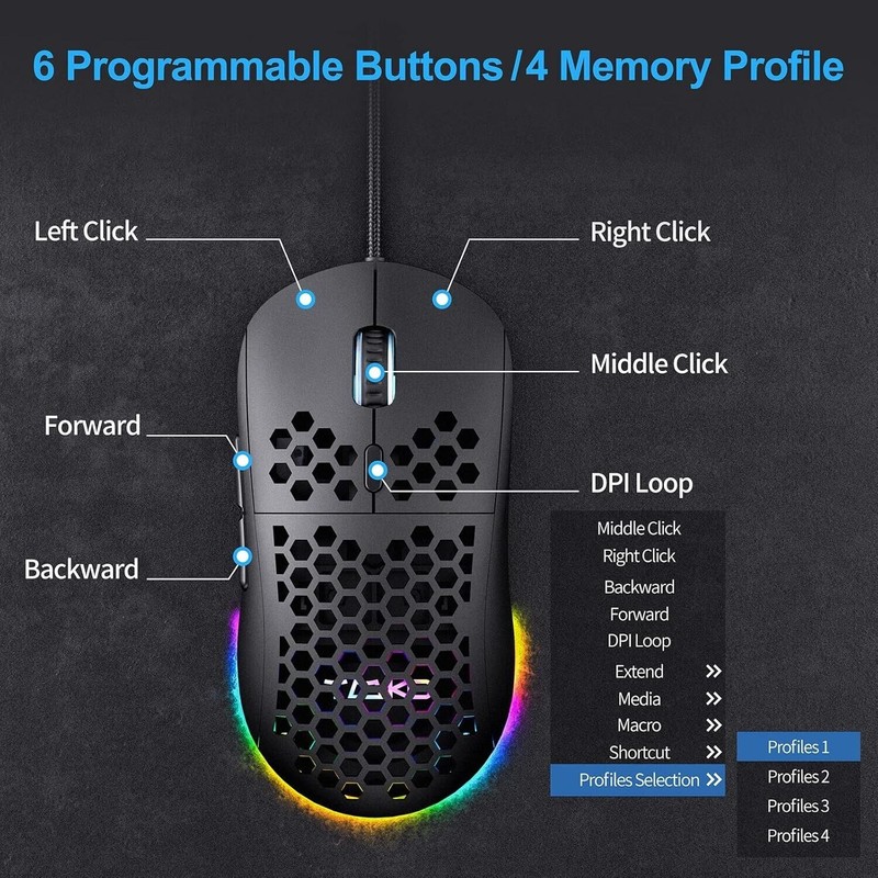 Technology Mechanical KeyBoard TMKB Falcon M1SE Black Ultralight Honeycomb Wired