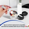 2pcs Replacement Fork for Thermos, Stainless Steel Foldable Folding Portable