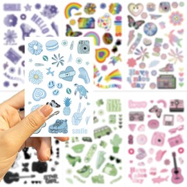 200 pcs Cute Stickers Colorful Vsco Ins sticker VSCO Stickers Pack Waterproof Vinyl for Water Bottle,Aesthetic Laptop Stickers, Phone,Skateboard Stickers for Adults Girls and Kids