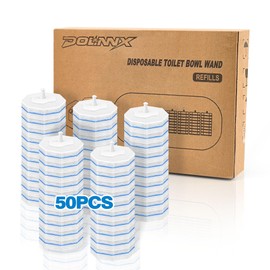 50 Pcs Toilet Wand Refills, Disposable Toilet Bowl Brush Replacement Heads for Sink Bathtub