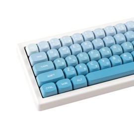 GEKUCAP Japanese Keycaps - MOA Profile Keycaps, PBT Keycaps 124 Keys Gradient Blue Keycaps Dye Sublimation Custom Keyboard Keycaps Set for Cherry Gateron MX Switches Mechanical Keyboards