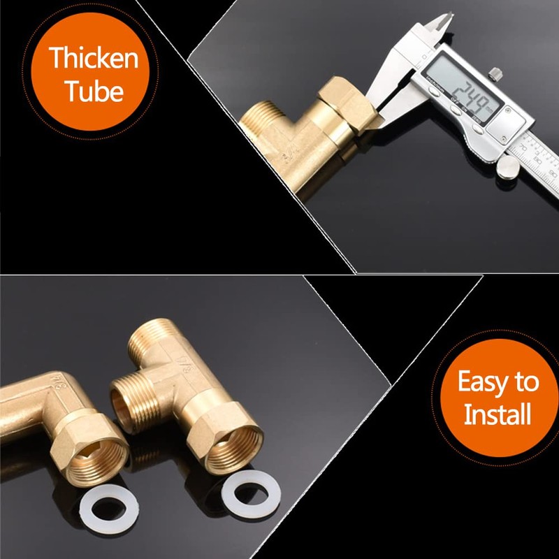 TopHomer 2Pcs Hex Reducing Nipple, DN20 3/4" Male Thread Pipe