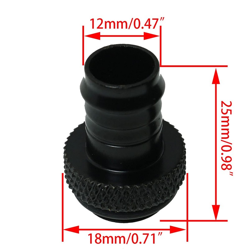 WELWIK Tube Connector 2PCS G1/4 Inch to 3/8 Inch Barb