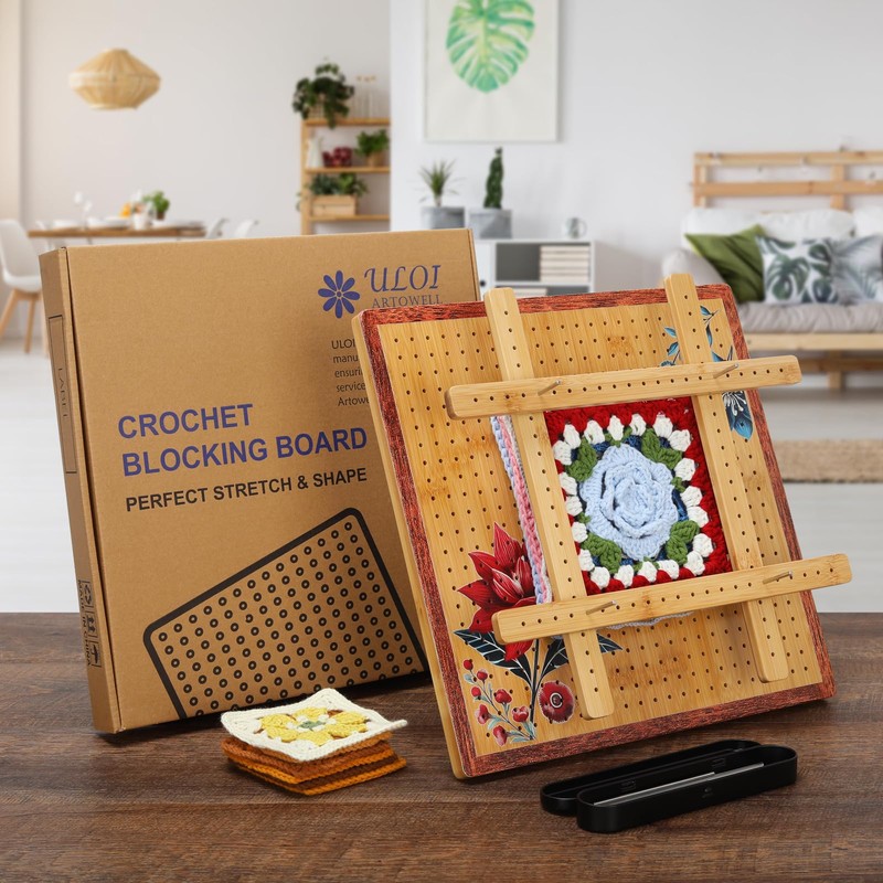 ULOI 13" Crochet Blocking Board - Upgraded Style with 4