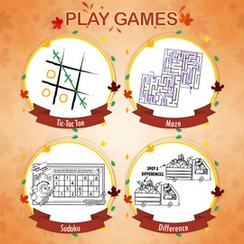 FUN LITTLE TOYS Thanksgiving Tablecloth Rectangle Tablecloth, Thanksgiving Decorations Party Favors for Kids