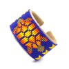 Seed Beads Beaded Cuff Bracelet (Royal Blue Turtle)