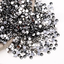 Grey Rhinestones Bulk, 10000PCS Flat Back Round Jelly AB Rhinestones Non-Hotfix Crystal Gems Wholesale for Crafts Makeup Nails Face Tumblers Clothes Shoes Handmade Decoration 3mm
