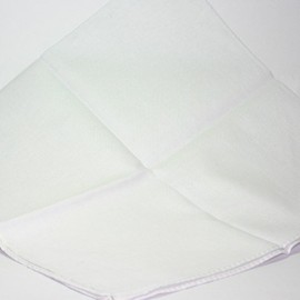 plain WHITE cotton bandana headscarf