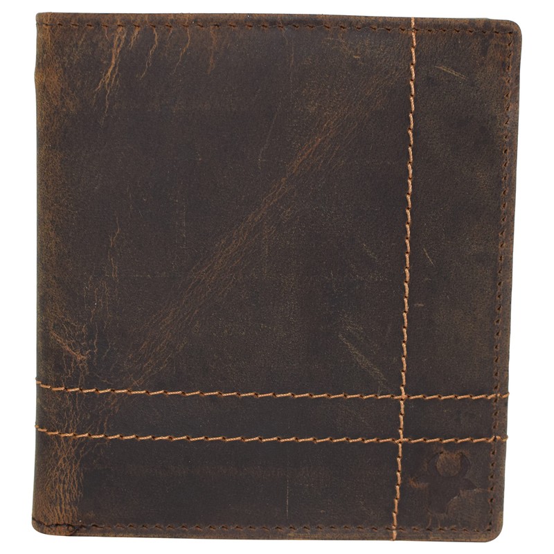 RFID Blocking Men's Slim Bifold Hipster Credit Card Vintage Leather