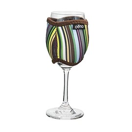 Oenophilia Vino Hug Neoprene Wine Glass Sleeve Charm (Thin Stripes)