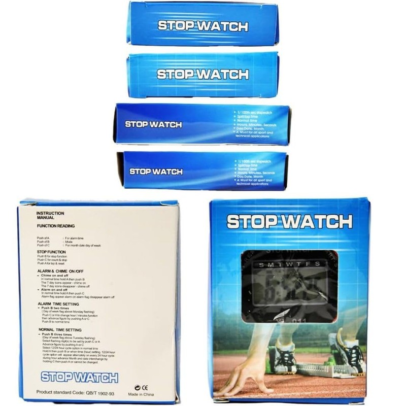 Stopwatches, Digital Sports Stop watch, referee kit, Handheld stopwatch Split