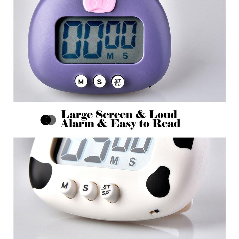 Digital Timer, Cute Animal Small Timer For Kids with Large