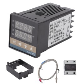 EVTSCAN Thermostat Temperature Controller Plastic 0 to 400 Degree Centigrade with K Thermocouple Relay 100‑240V