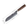 JOURMET 7" Damascus Santoku - Professional Sharp Blade Chef Kitchen