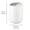 WENKO Brasil Swing Cover Bin, White, 14 x 14 x