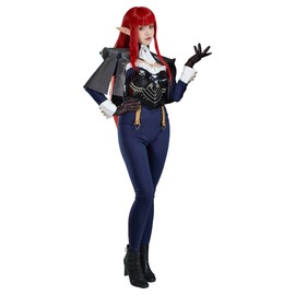 miccostumes Women's Costume Knight Cosplay Jumpsuit with Cape Breastplate (M)
