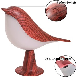ZDAYOZ Bedside Touch Control lamp, Lovely Bird Led lamp, Bedside Fragrant Bird lamp, Decorative Creative Night lamp (Rosewood Bird Incense lamp)