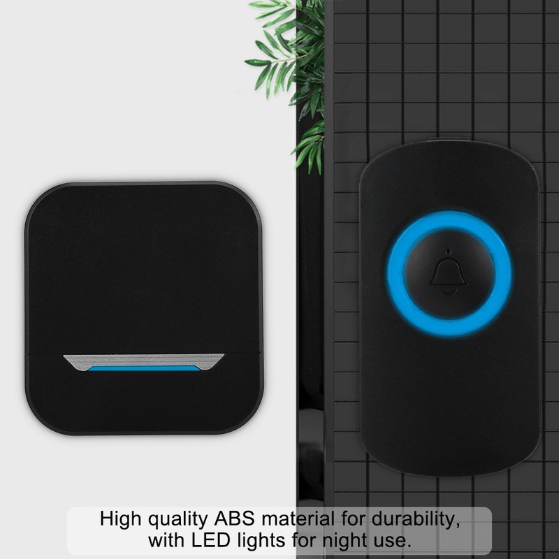 Smart Wireless Remote Control Doorbell Receiver With LED IP55 Waterproof