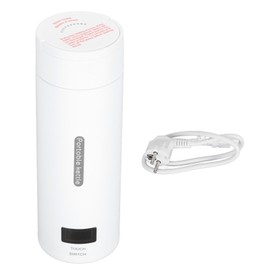 Portable Electric Kettle Stainless Steel Milk Coffee Tea Water Boiler Multifunction for Car Travel 500ml EU Plug 250V