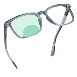 YEIN Bifocal Reading Glasses with Blue Light Blocking Lenses, Bifocal Reader for Women and Men, Vintage Square frame with Spring Hinge (+1.00/+4.00 magnification)