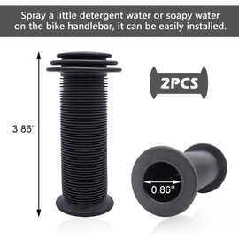 Bike Handlebar Grips - Non-Slip Rubber Bicycle Handle Grip, 2Pcs Soft Cycling Grips for Handles, Comfortable and Durable