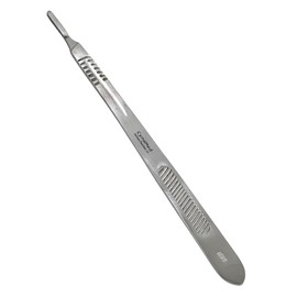 Scalpel Handle #4L Long Handle Fits Blades No. 20, 21, 22, 23, 24 and 25 - Stainless Steel (1 Piece)